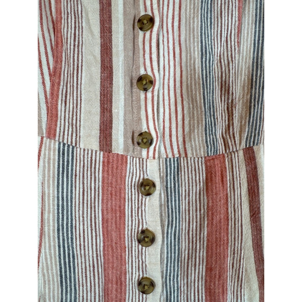 Universal Thread Women's Striped Button Front Wide Leg Jumpsuit Small - Picture 5 of 8